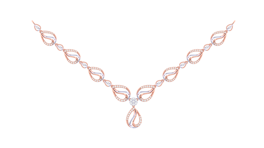 14K Gold & Diamond Lightweight Necklace Set KRI44012N