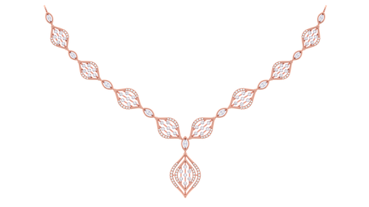 14K Gold & Diamond Lightweight Necklace Set KRI44015N