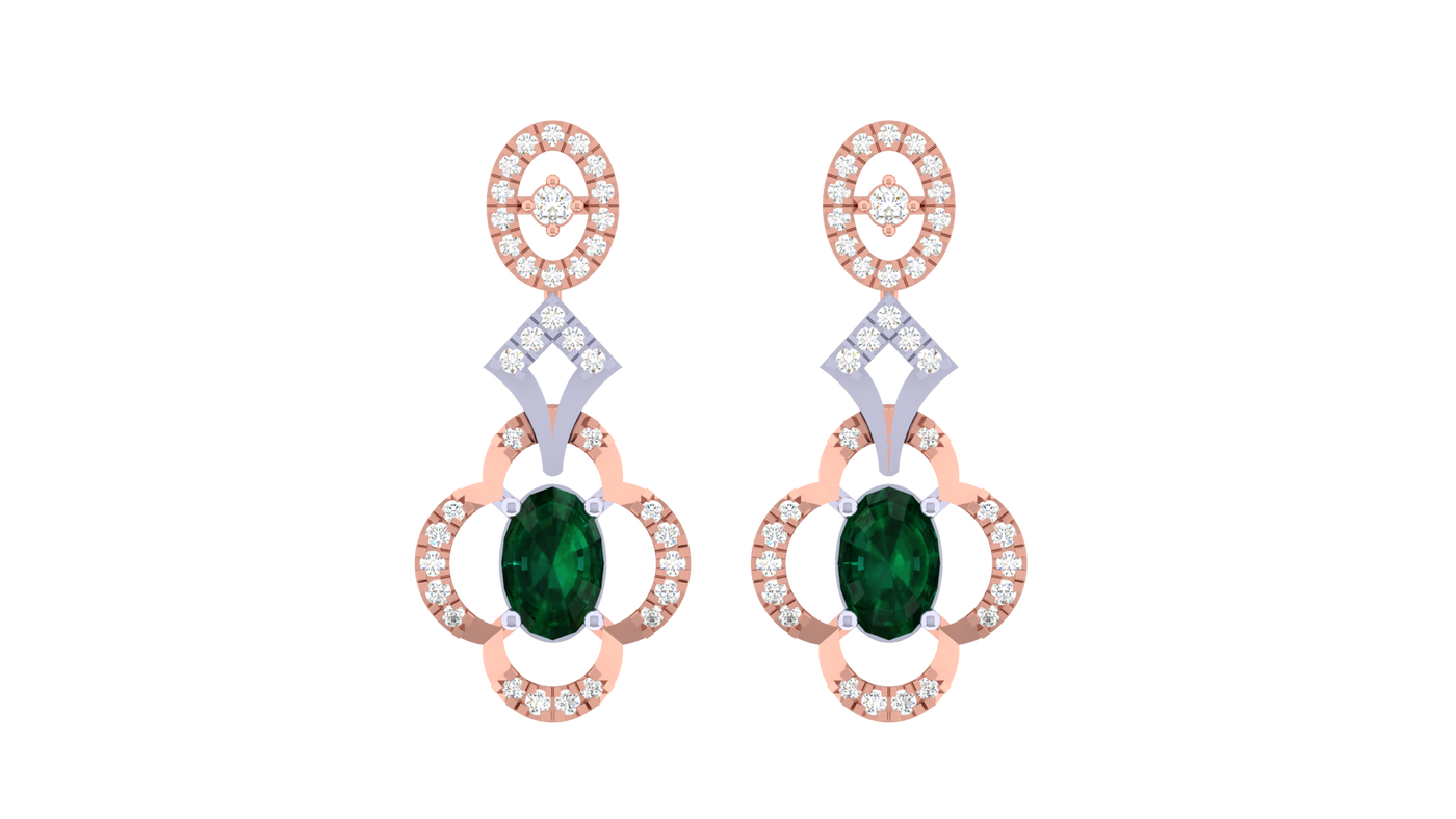 Gold & Diamond Women Gemstone Earring KRC60130E
