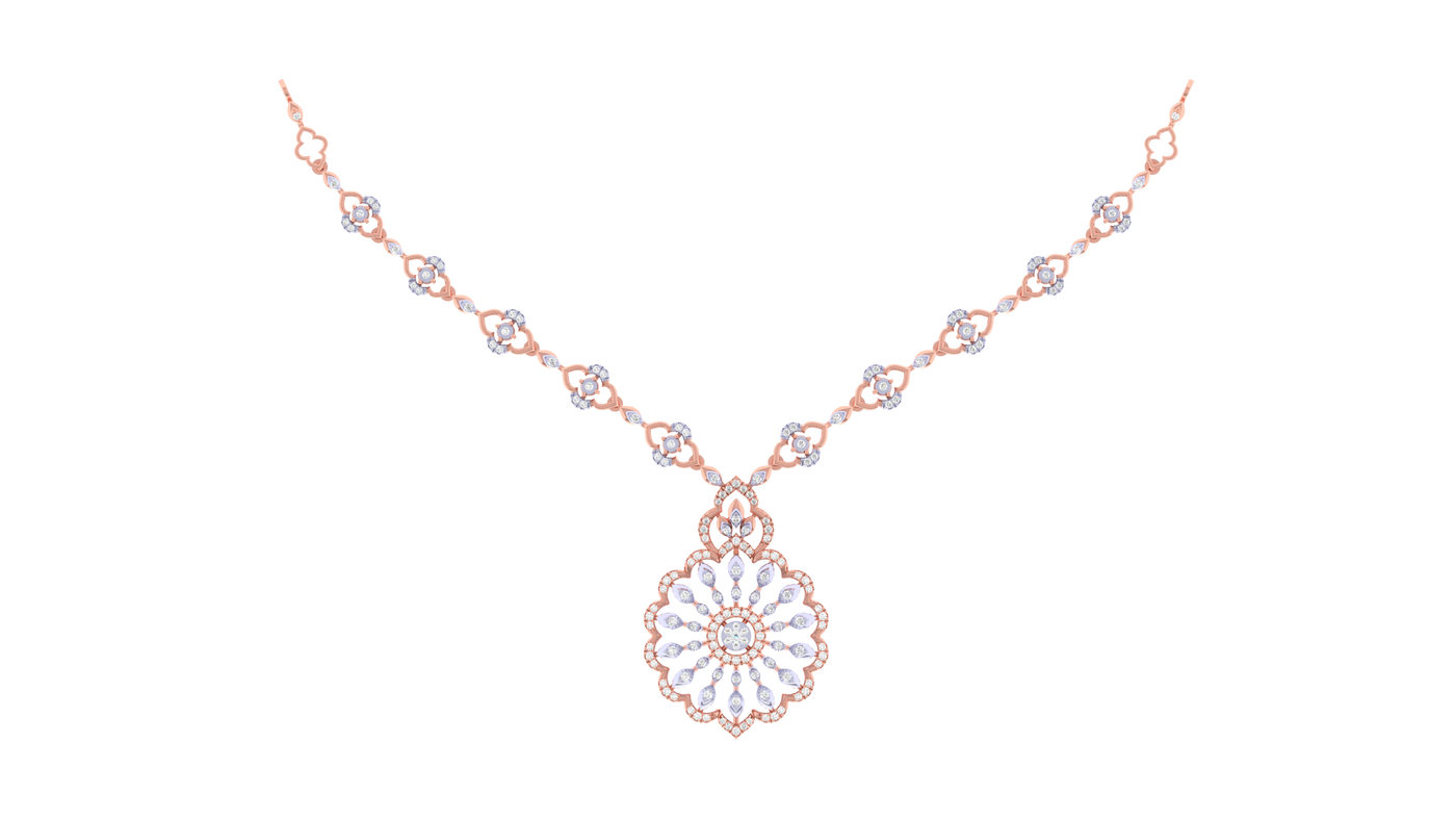Gold & Diamond Necklace Set KRC60128