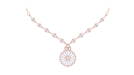 14K Gold & Diamond Necklace Set KRI44018N