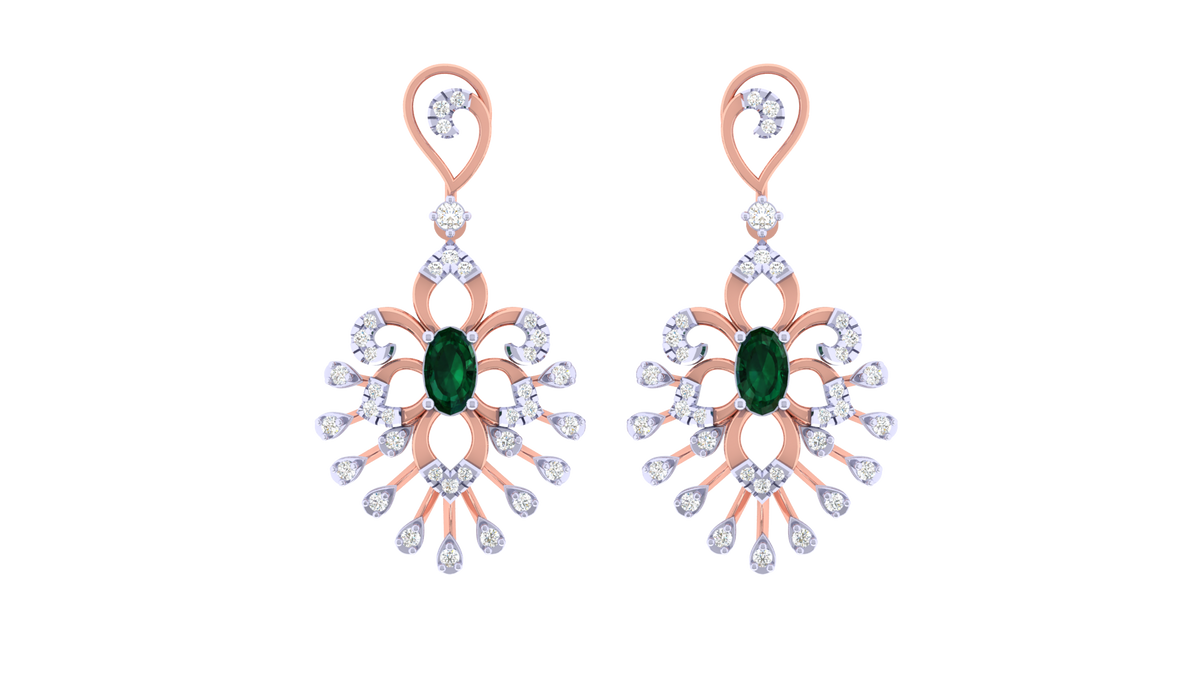 14K Gold & Diamond Women Earring KRI44020ER