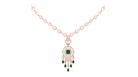 14K Gold & Diamond Dailywear Necklace Set KRI44021NR