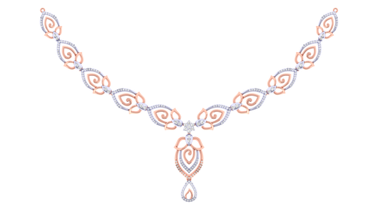 14K Gold & Diamond Necklace Set KRI44024N