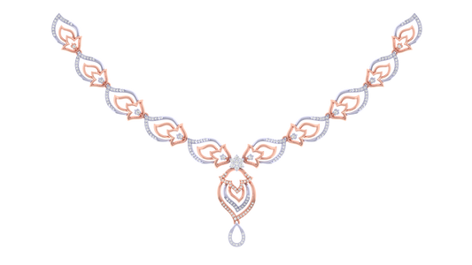 14K Gold & Diamond Necklace Set KRI44025N