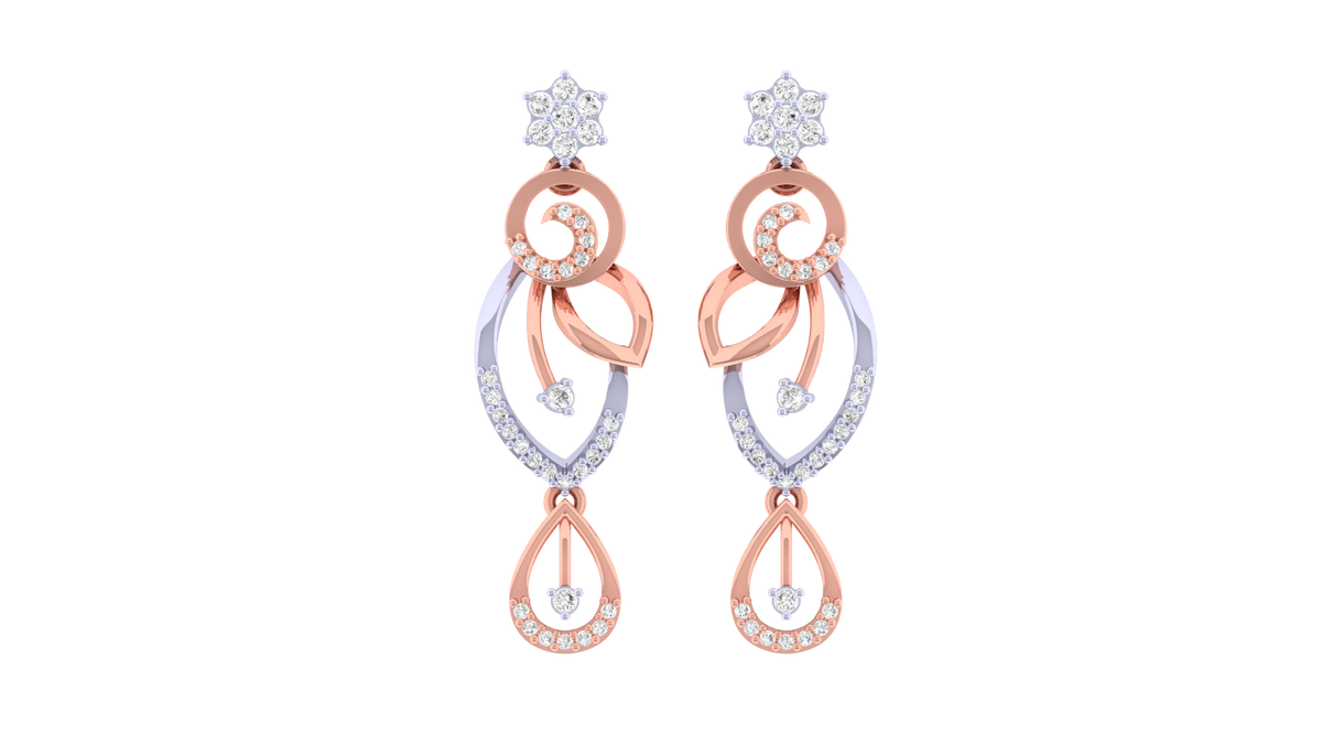 14K Gold & Diamond Women Earring KRI44026E
