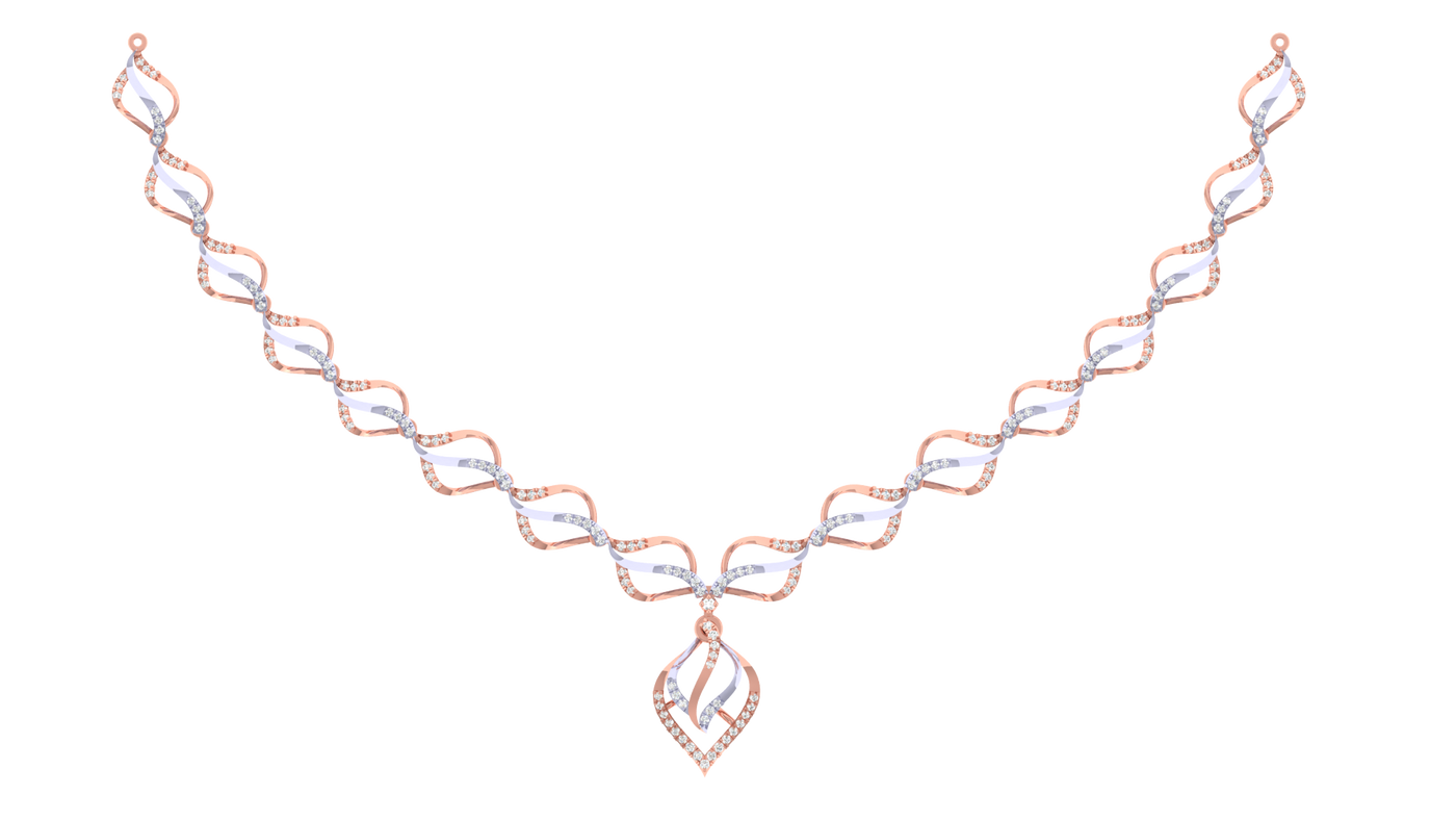 Gold & Diamond Lightweight Necklace Set KRC60136