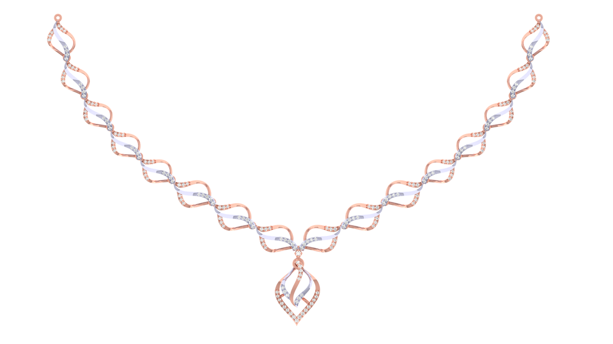 14K Gold & Diamond Necklace Set KRI44027N
