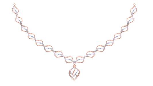 14K Gold & Diamond Lightweight Necklace Set KRI44027N
