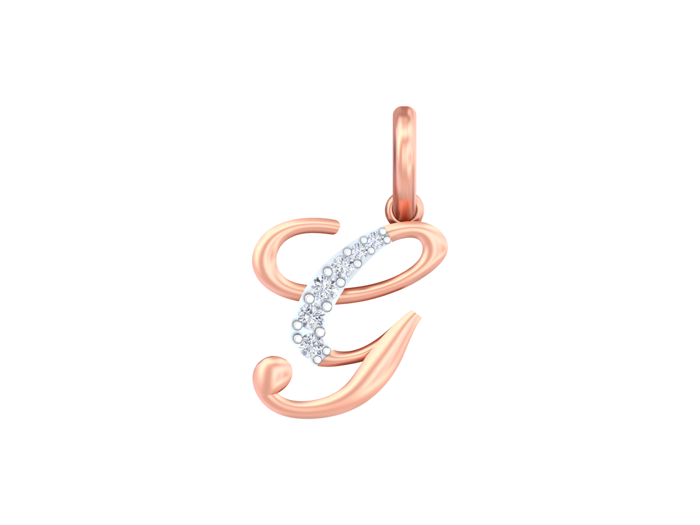 Gold & Diamond Initial Pendant KRC40565