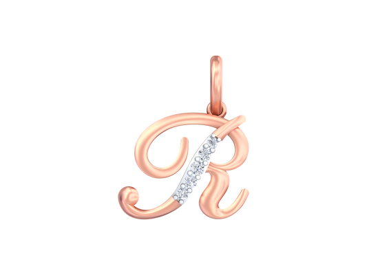 18K Gold & Diamond Initial Pendant KRK20089