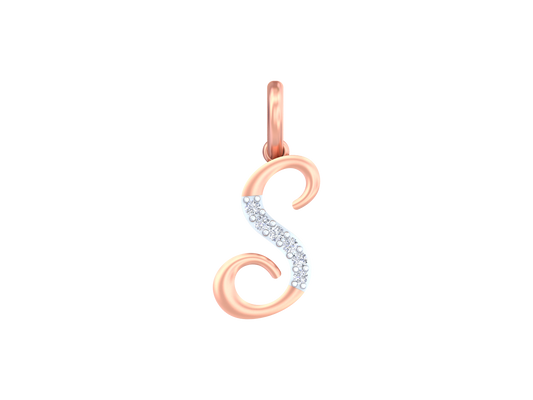 18K Gold & Diamond Initial Pendant KRK20090