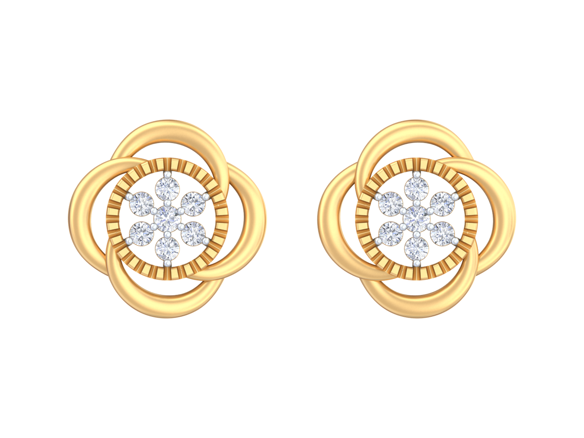 18K Gold & Diamond Women Earring KRK30025