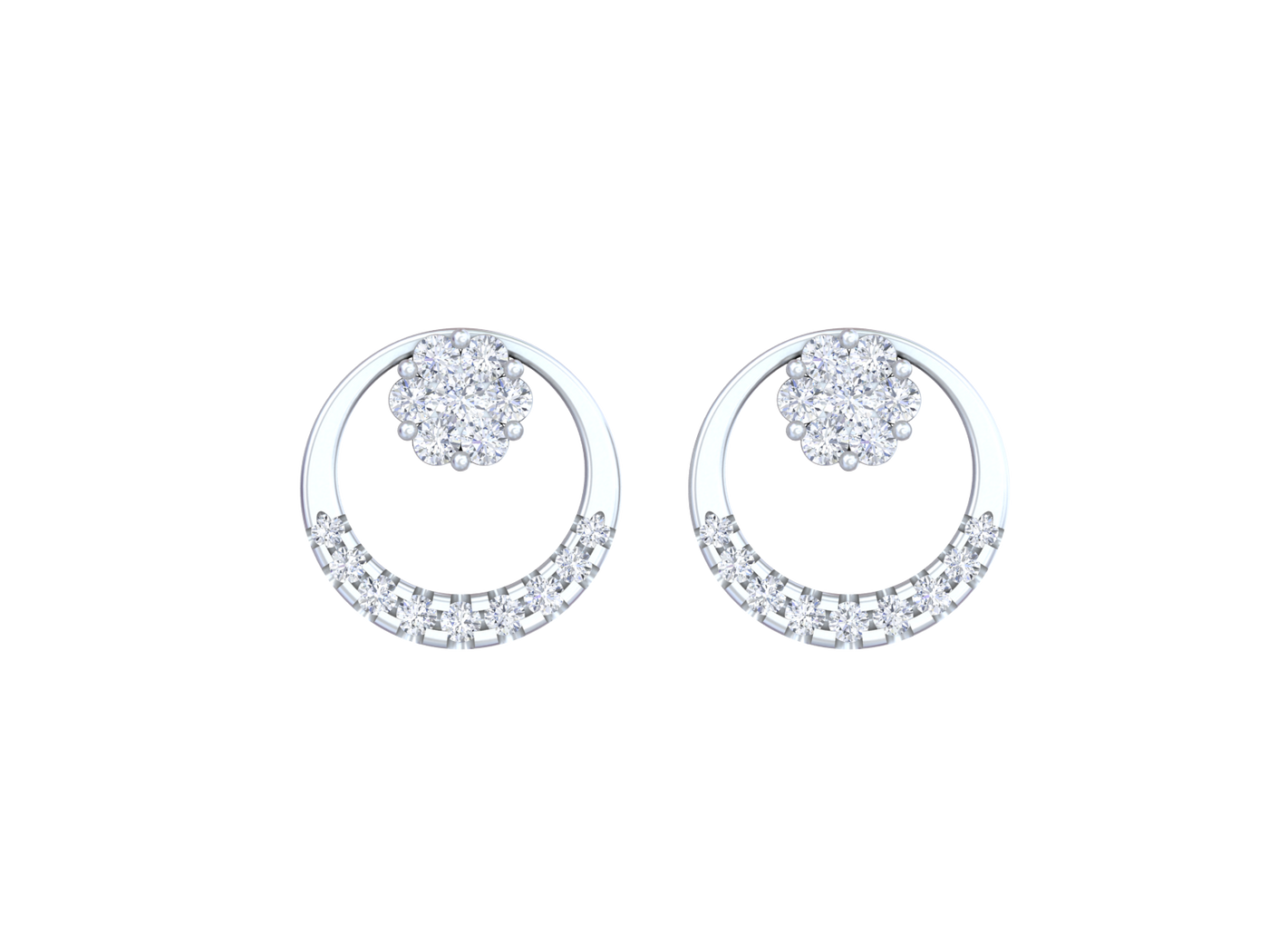 Gold & Diamond Women Stud Earring KRC30252