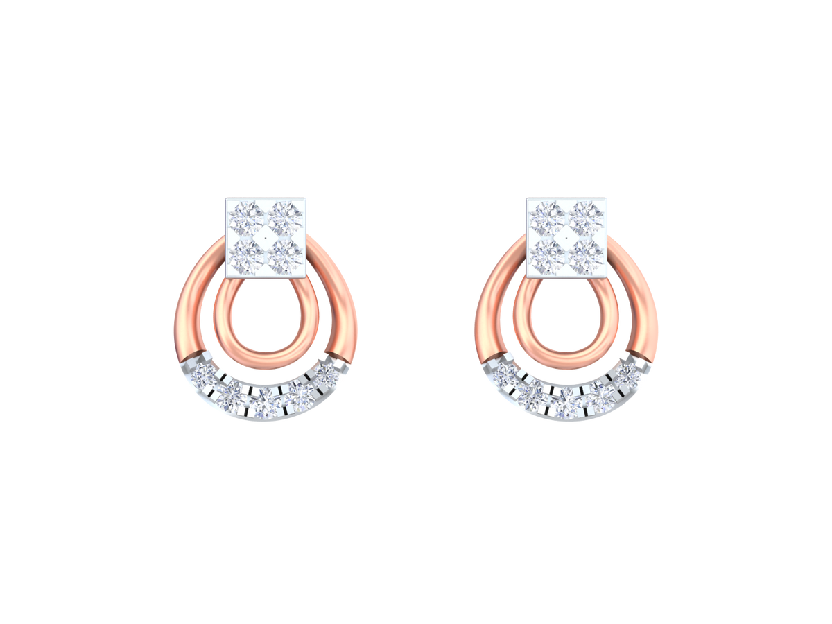 18K Gold & Diamond Women Earring KRK30028