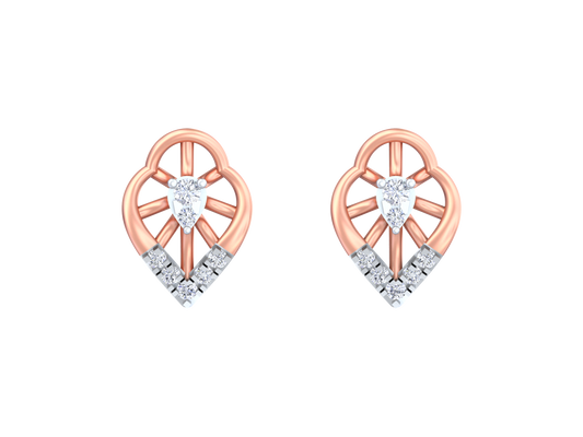 18K Gold & Diamond Women Stud Earring KRK30030