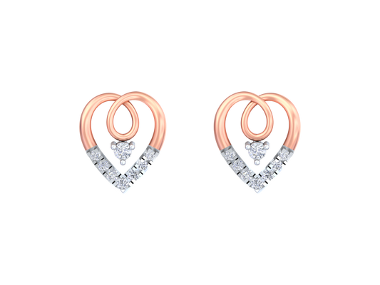 18K Gold & Diamond Women Stud Earring KRK30031
