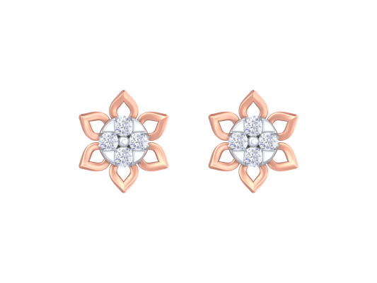 18K Gold & Diamond Women Stud Earring KRK30033