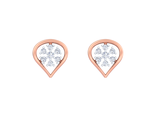 18K Gold & Diamond Women Stud Earring KRK30036