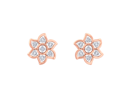 18K Gold & Diamond Women Stud Earring KRK30039