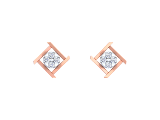 18K Gold & Diamond Women Stud Earring KRK30045