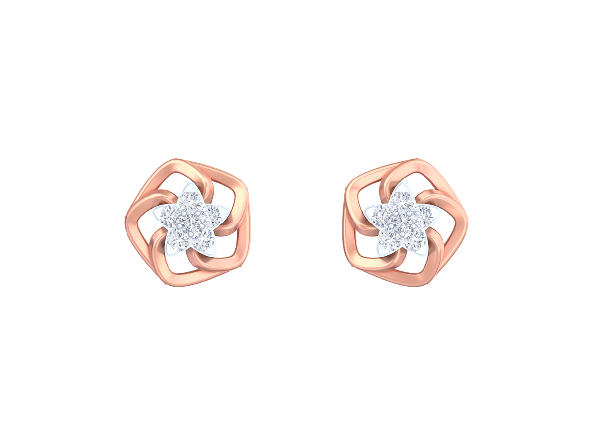 18K Gold & Diamond Women Earring KRK30048