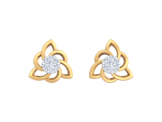 18K Gold & Diamond Women Stud Earring KRK40090E