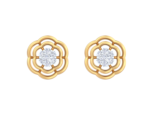 18K Gold & Diamond Women Stud Earring KRK40093E