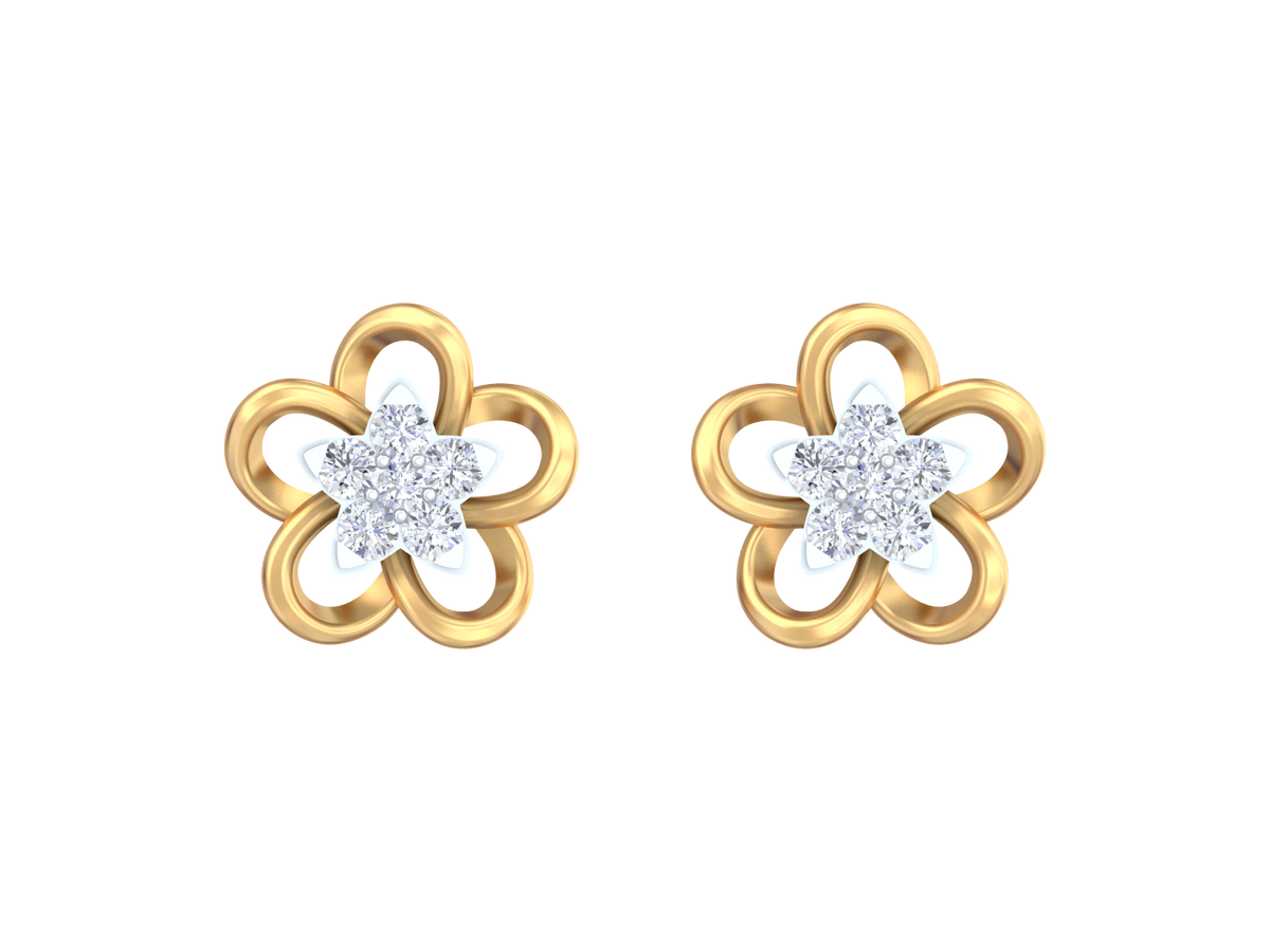18K Gold & Diamond Women Earring KRK40095E