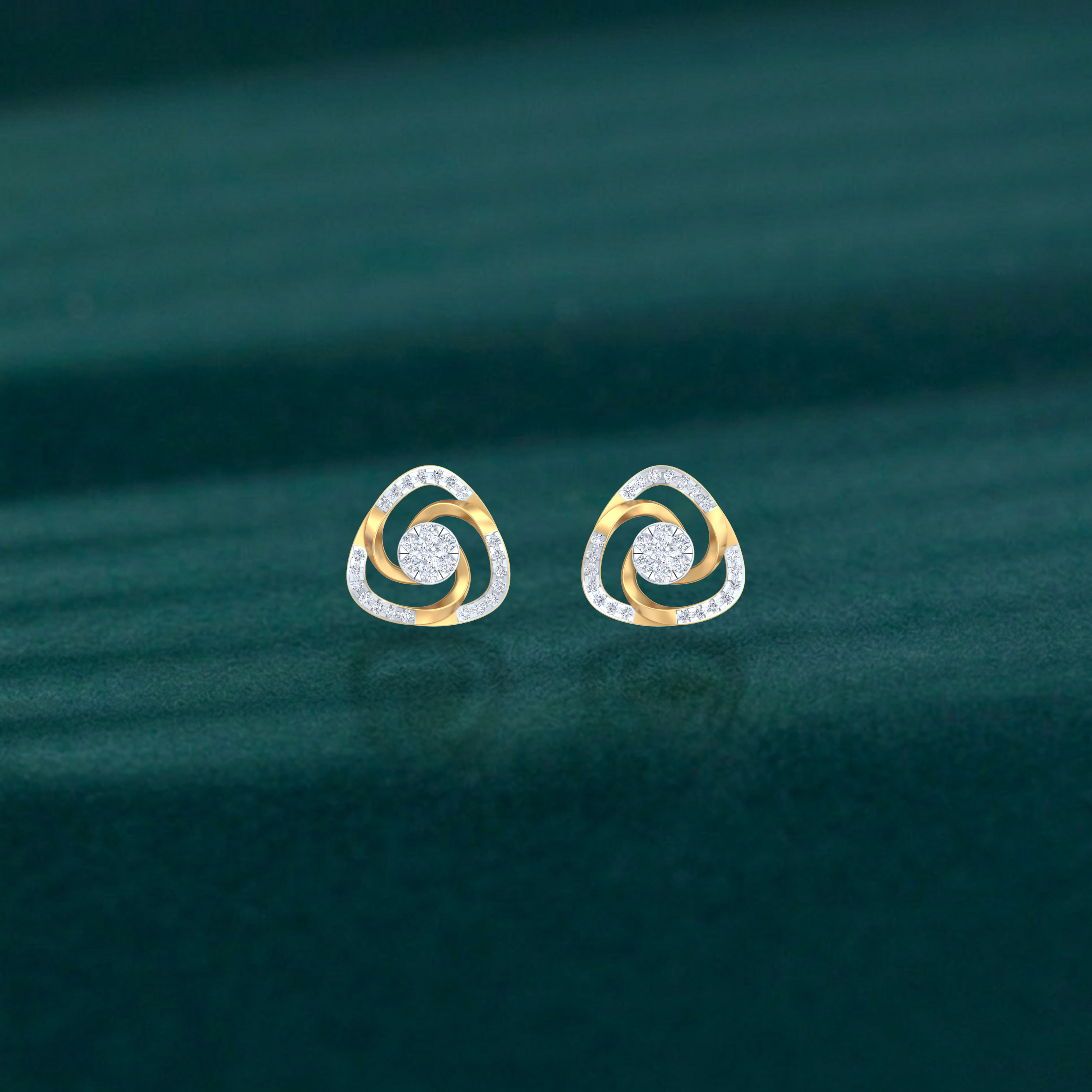 Yellow Gold Diamond Earring | under 40k 