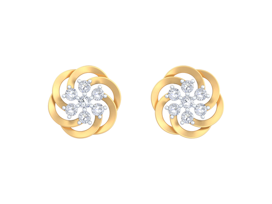 18K Gold & Diamond Women Stud Earring KRK40109E