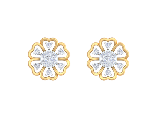 18K Gold & Diamond Women Stud Earring KRK40110E