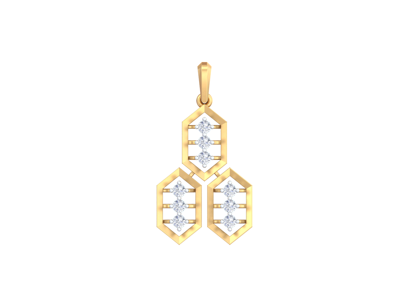Gold & Diamond Partywear Pendant Set KRC40702