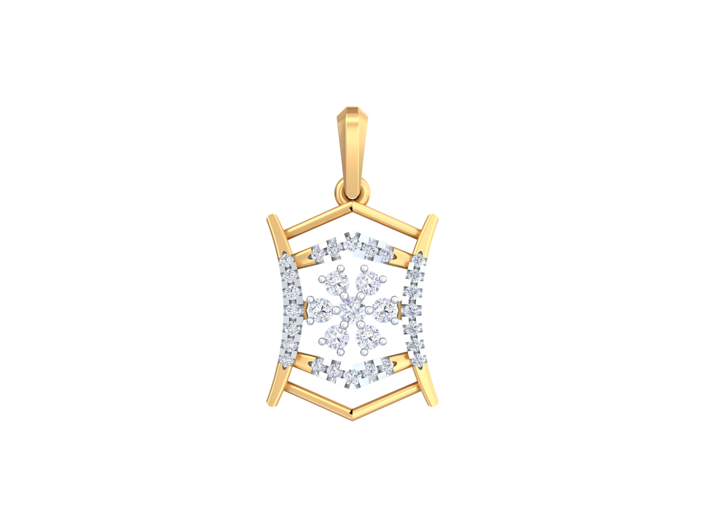 gold and diamond pendant for women 