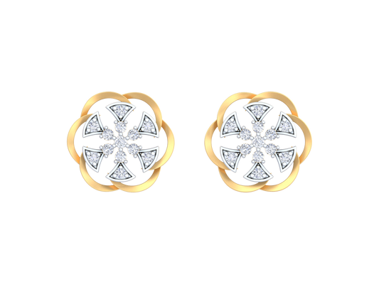 18K Gold & Diamond Women Stud Earring KRK40115E