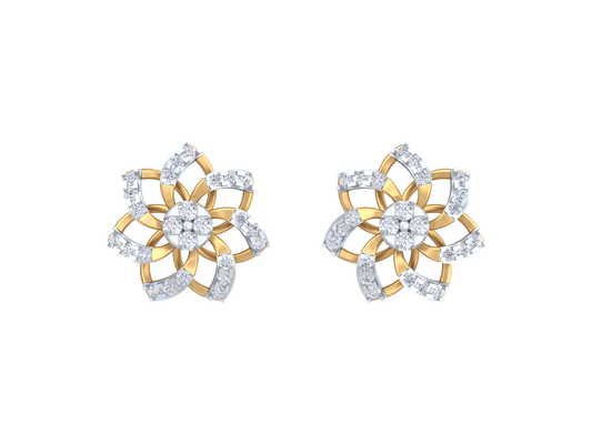 18K Gold & Diamond Women Stud Earring KRK40117E