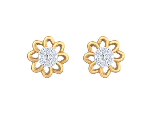 18K Gold & Diamond Women Stud Earring KRK40119E