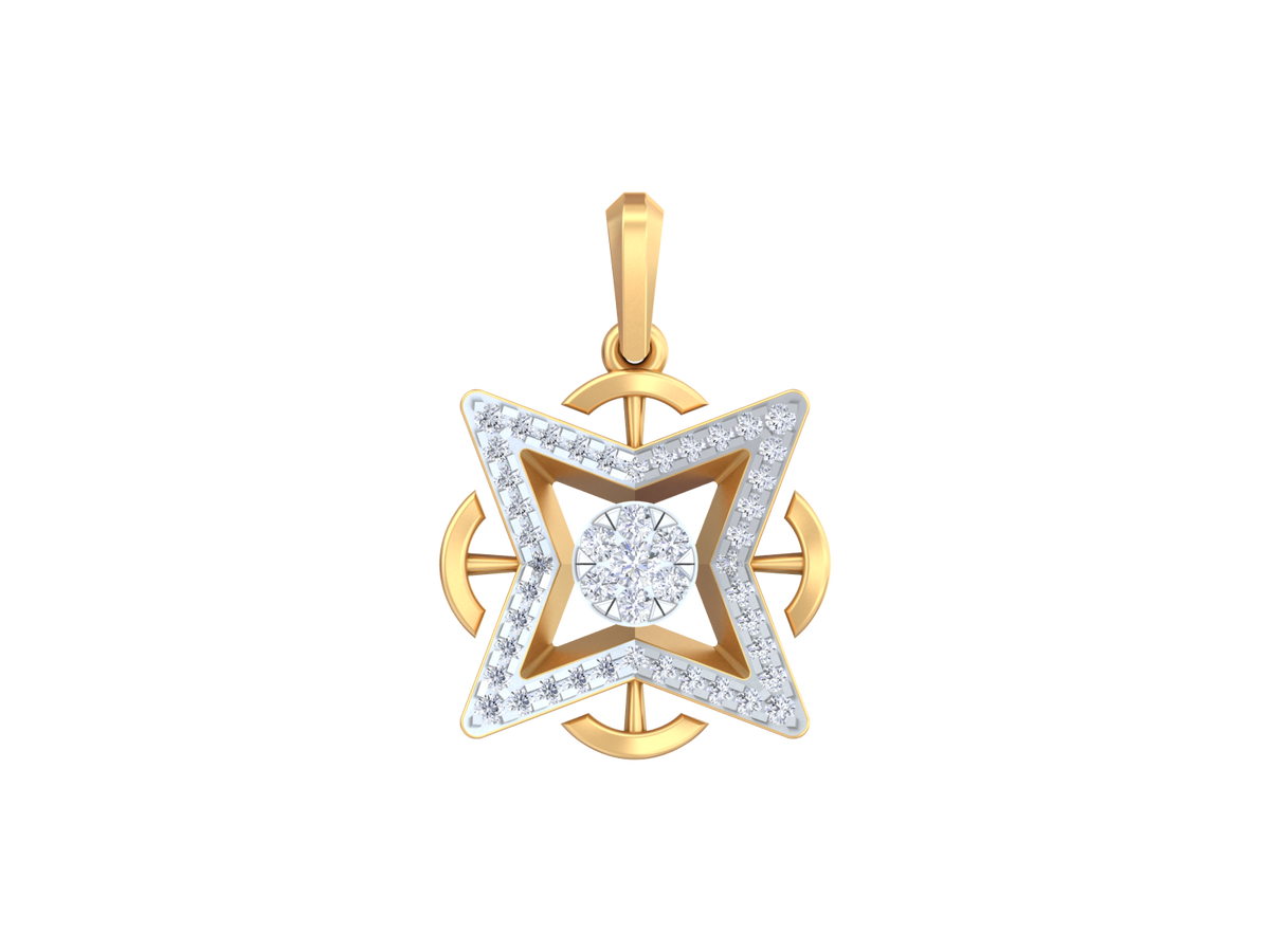 18K Gold & Diamond Pendant Set KRK40122P