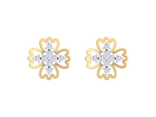 18K Gold & Diamond Women Stud Earring KRK40127E