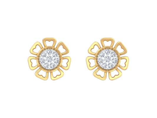 18K Gold & Diamond Women Stud Earring KRK40128E