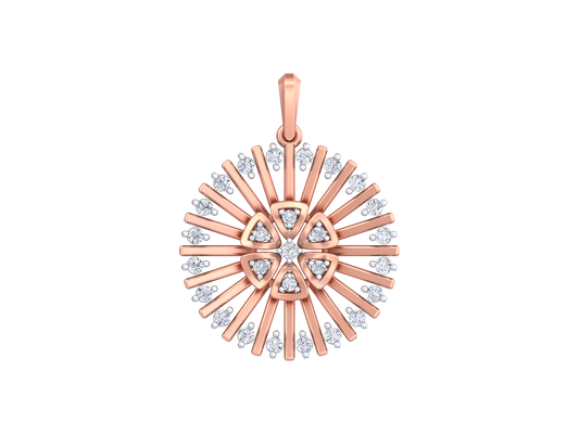 18K Gold & Diamond Floral Pendant Set KRK40183P