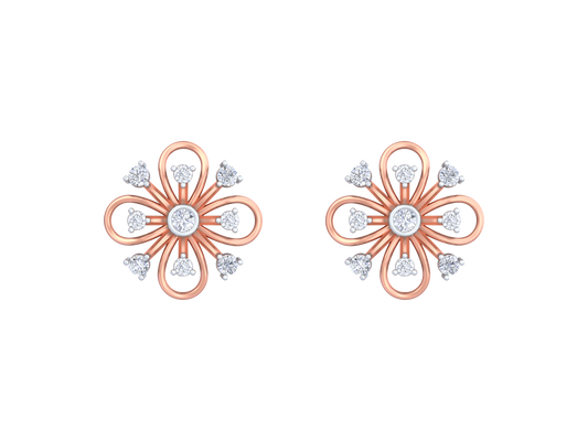 18K Gold & Diamond Women Stud Earring KRK40184E