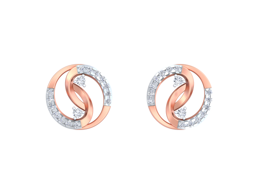 18K Gold & Diamond Women Stud Earring KRK40186E