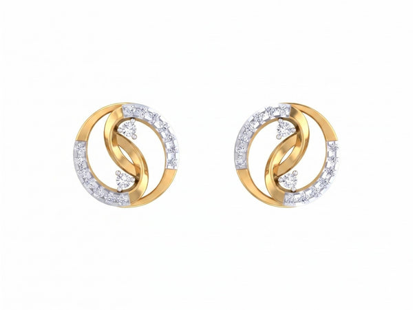 Gold & Diamond Women Stud Earring KRC40712E