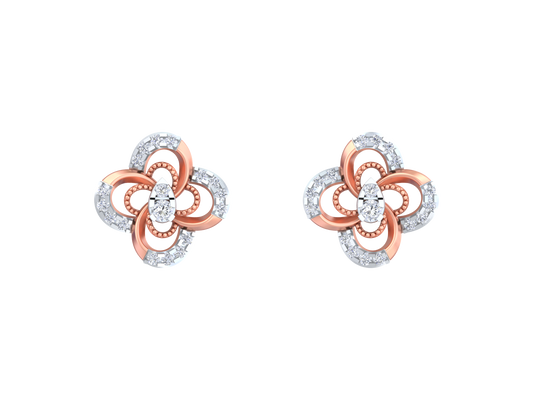 18K Gold & Diamond Women Stud Earring KRK40187E