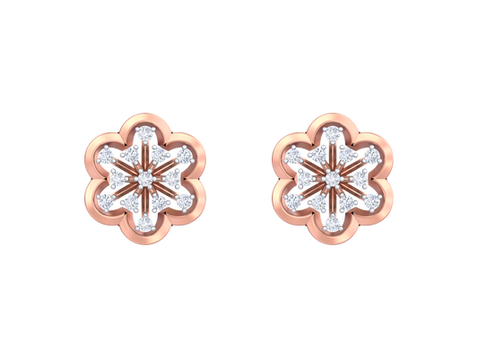 18K Gold & Diamond Women Stud Earring KRK40189E