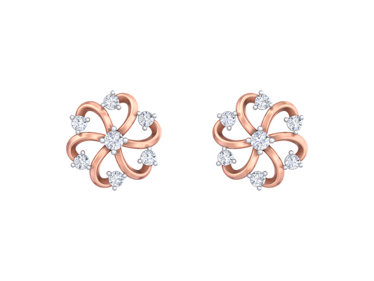 18K Gold & Diamond Women Stud Earring KRK40190E