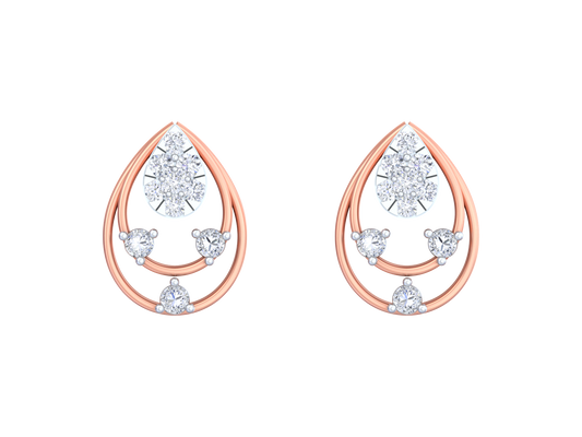 18K Gold & Diamond Women Stud Earring KRK40191E