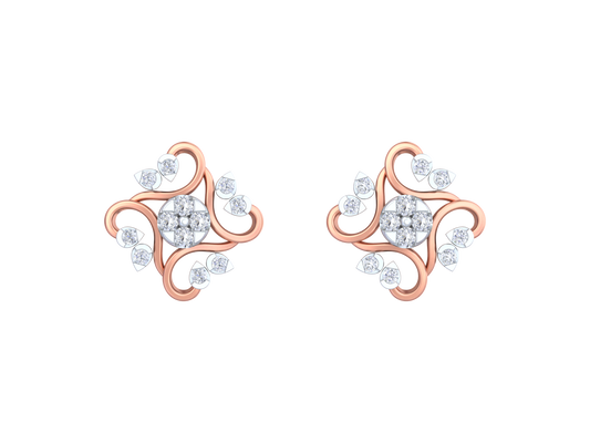 18K Gold & Diamond Women Stud Earring KRK40194E