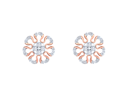 18K Gold & Diamond Women Stud Earring KRK40195E